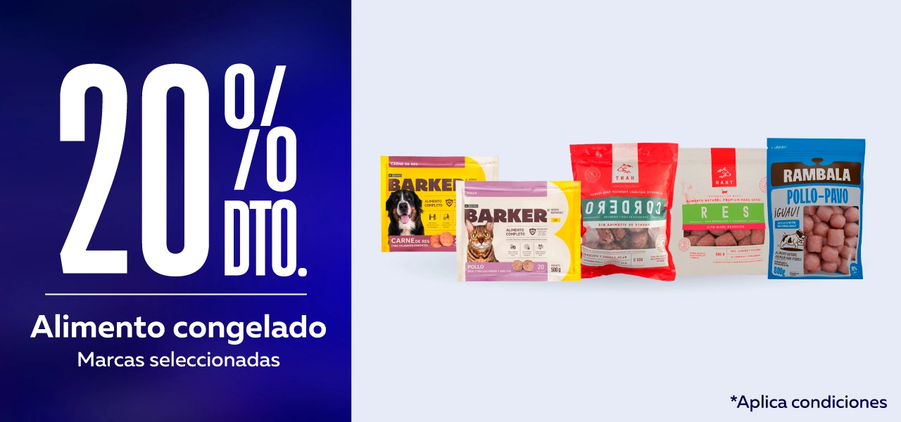¡20% de descuento en alimento congelado!