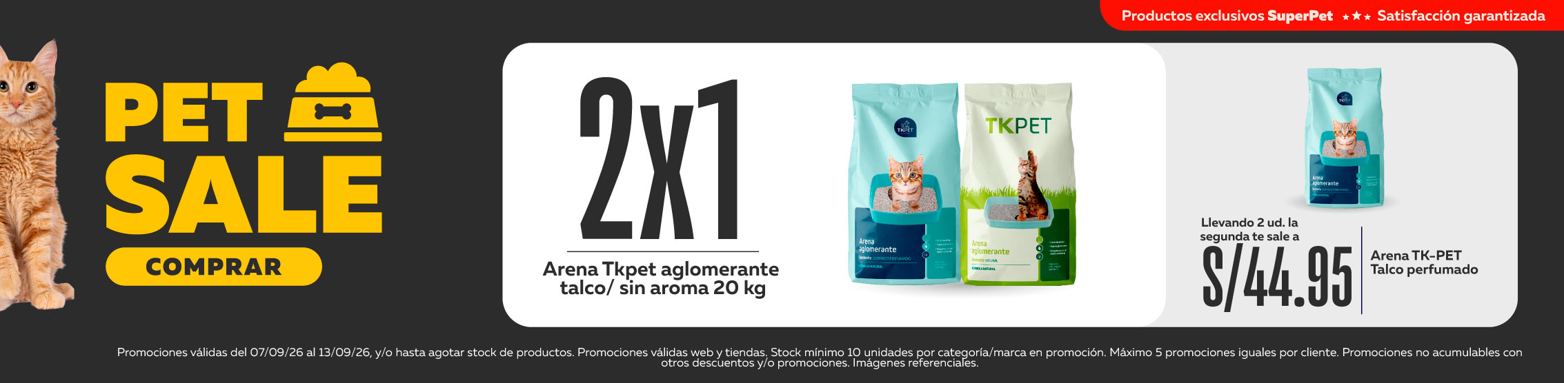 2x1 arenas Tkpet seleccionada