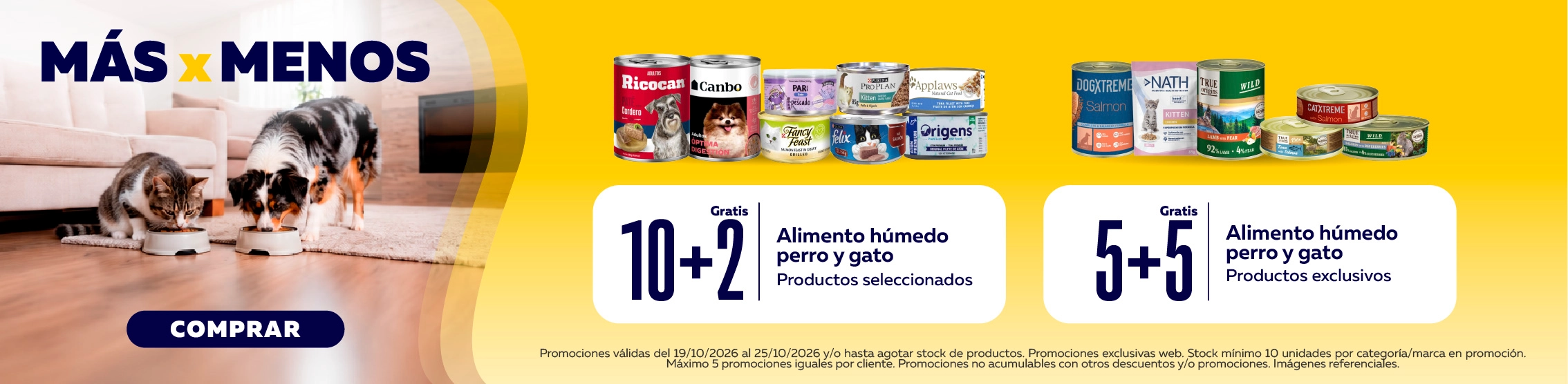 10+2 alimento h&uacute;medo para perro y gato productos seleccionado | 5+5 en alimento h&uacute;medo para perro y gato productos exclusivos