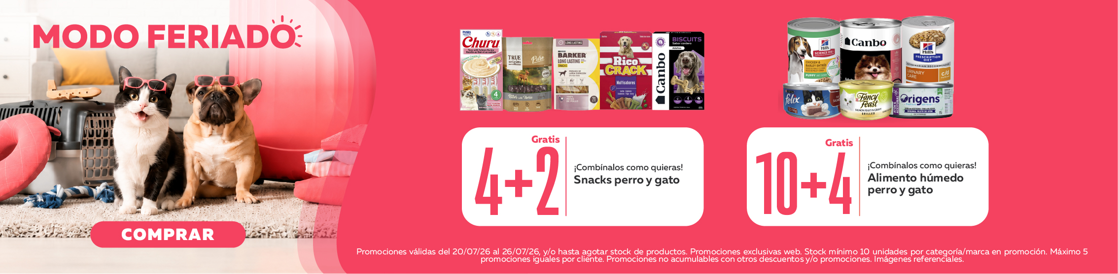 Modo Feriado snack gato