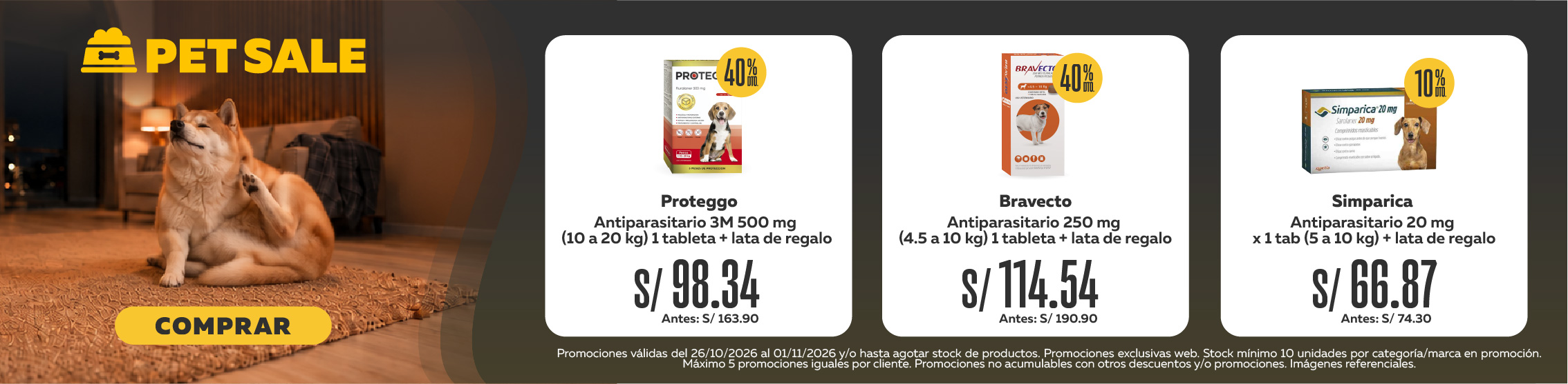Descuento en antipulgas