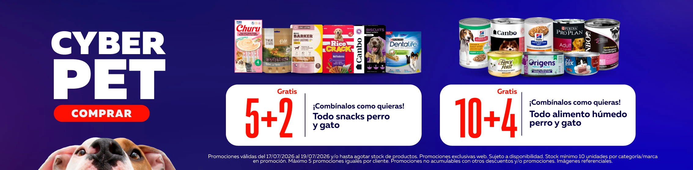 cyber pet alimento h&uacute;medo y snacks