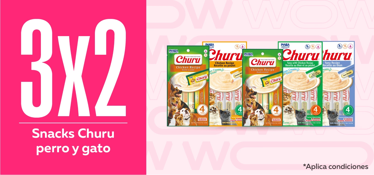 ¡3x2 en Churu para perro y gato!