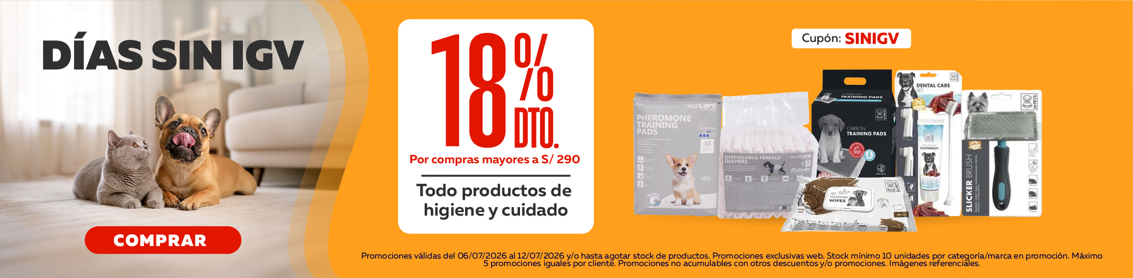 D&iacute;as sin Igv higiene