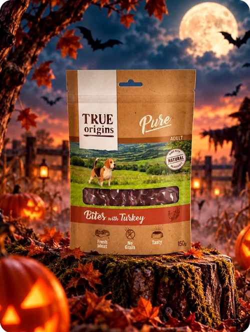 True Origins Pure Bites with Turkey 150 g para perros adultos