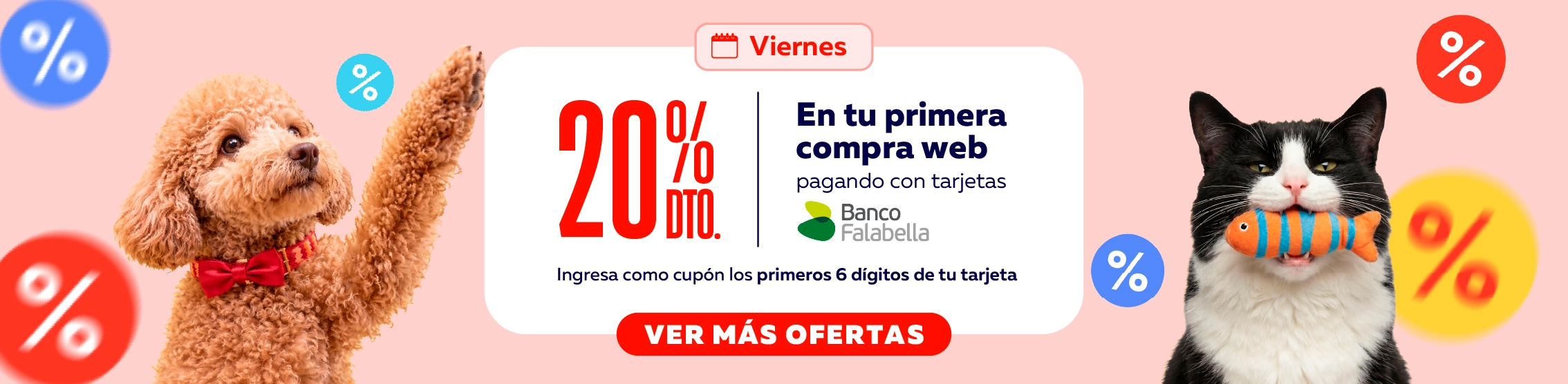 Falabella: 20% de descuento en primera compra web todos los viernes