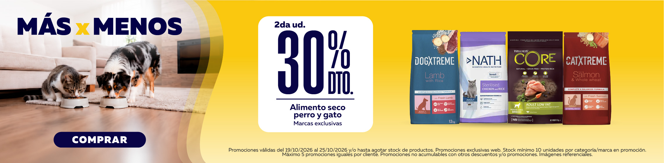 2da unidad 30% de dscto en alimento seco marca exclusiva