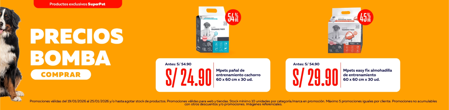 Mas x menos bomba pa&ntilde;ales