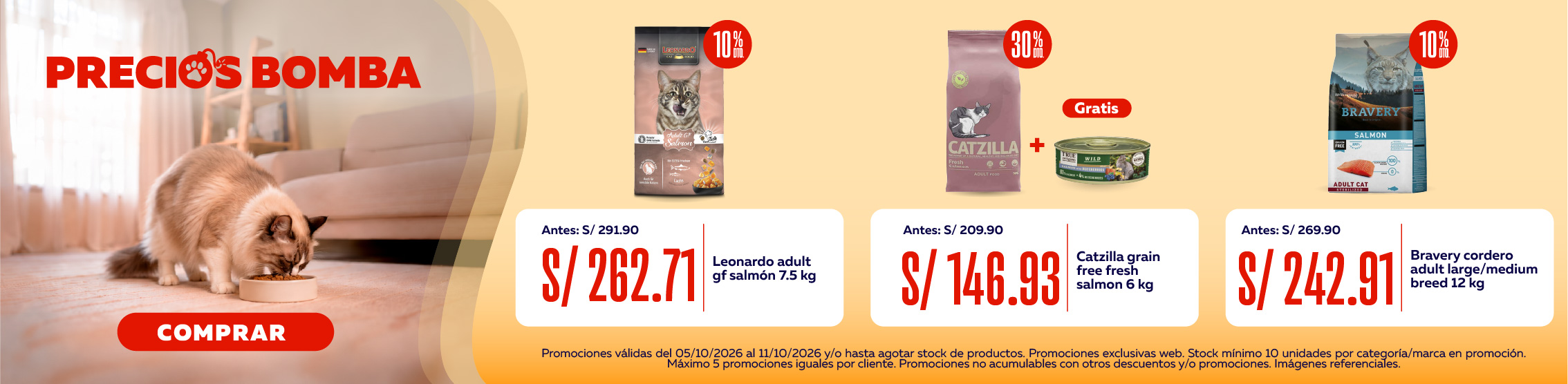 Descuento en alimento gato