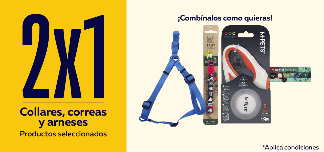 2x1 en collares y correas seleccionadas