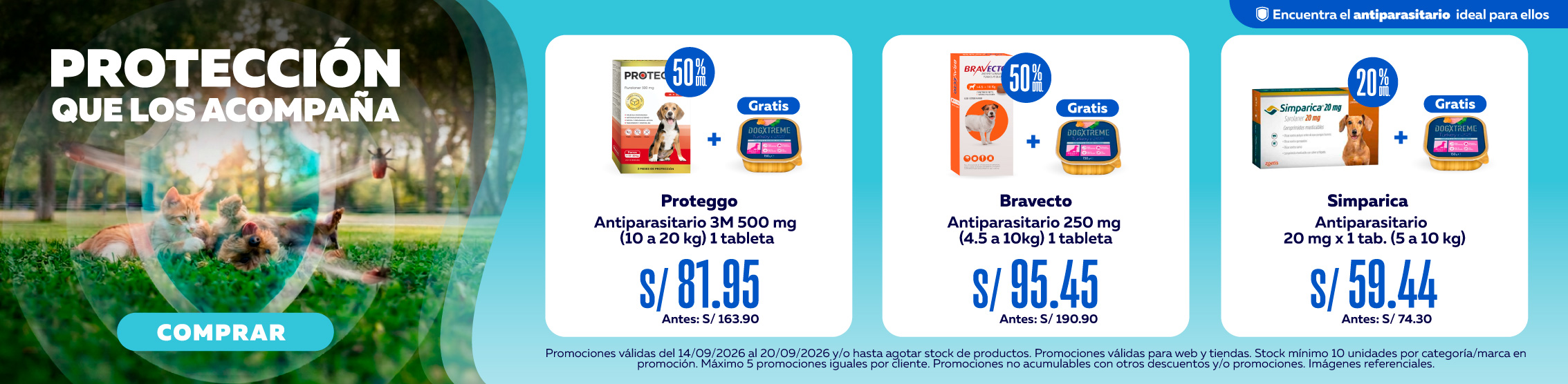 Hasta 50% de descuento en antipulgas para perro