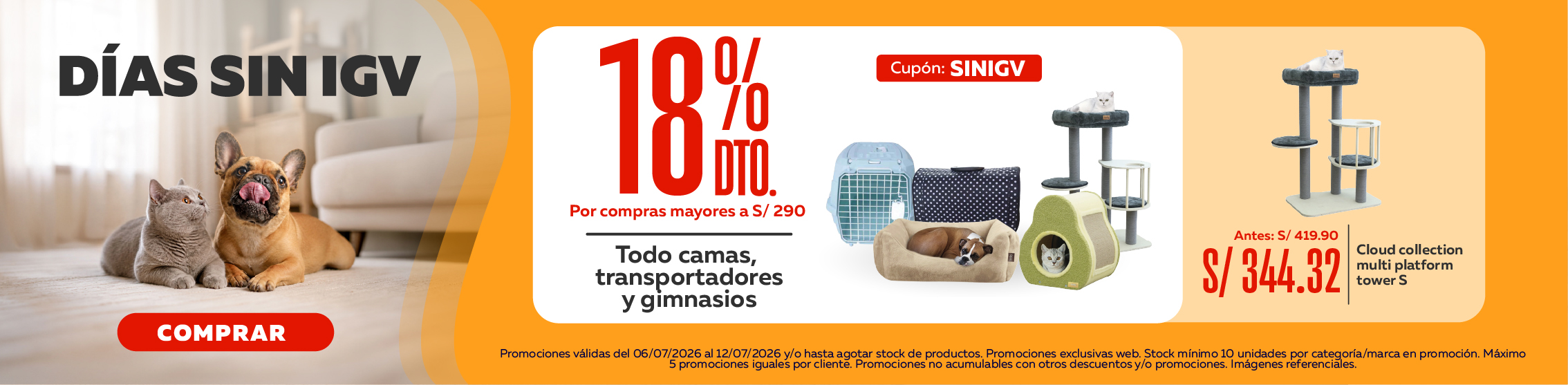 D&iacute;as sin Igv camas