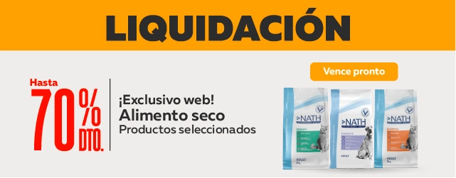 ¡Exclusivo web! hasta 70% de descuento en alimento seco seleccionado