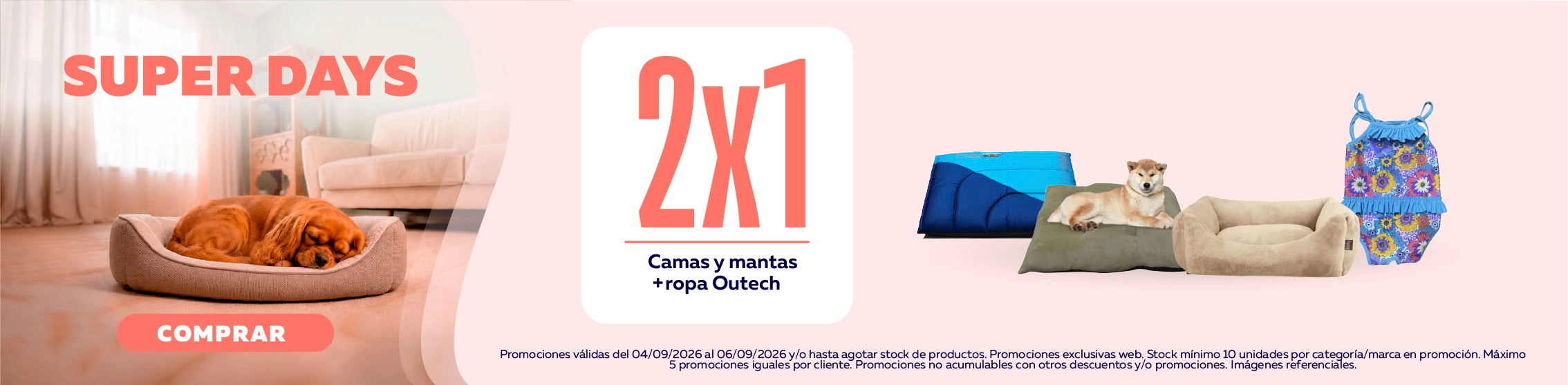  2x1 en camas y mantas m&aacute;s ropa Outech