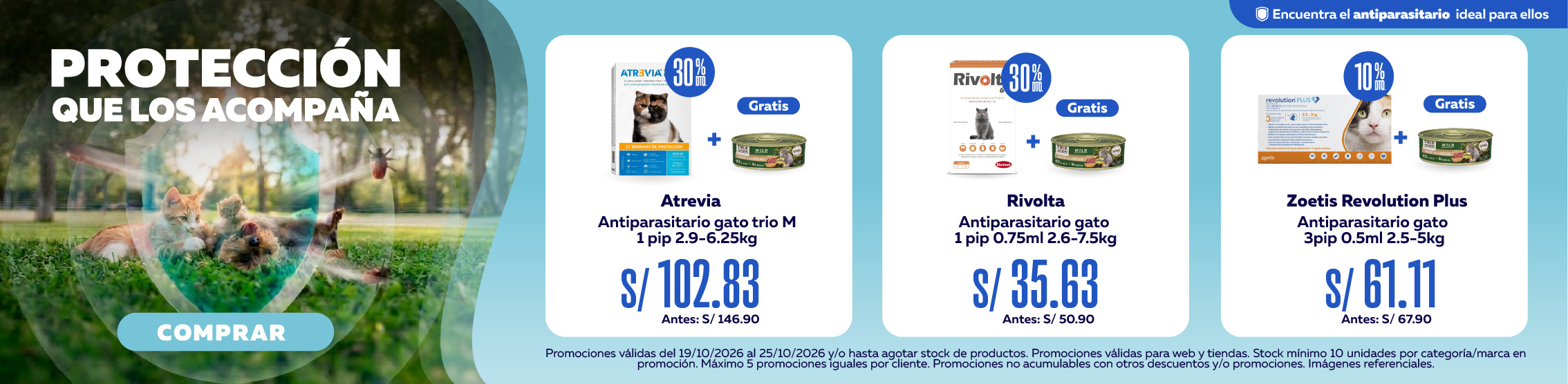 Hasta 30% de descuento en antipulgas para gato