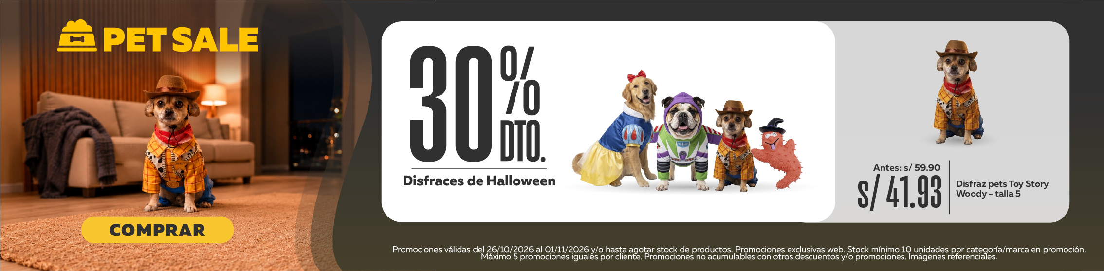 30% de descuento en disfraces de Halloween seleccionados
