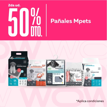 Hasta 50% dto en Pañales