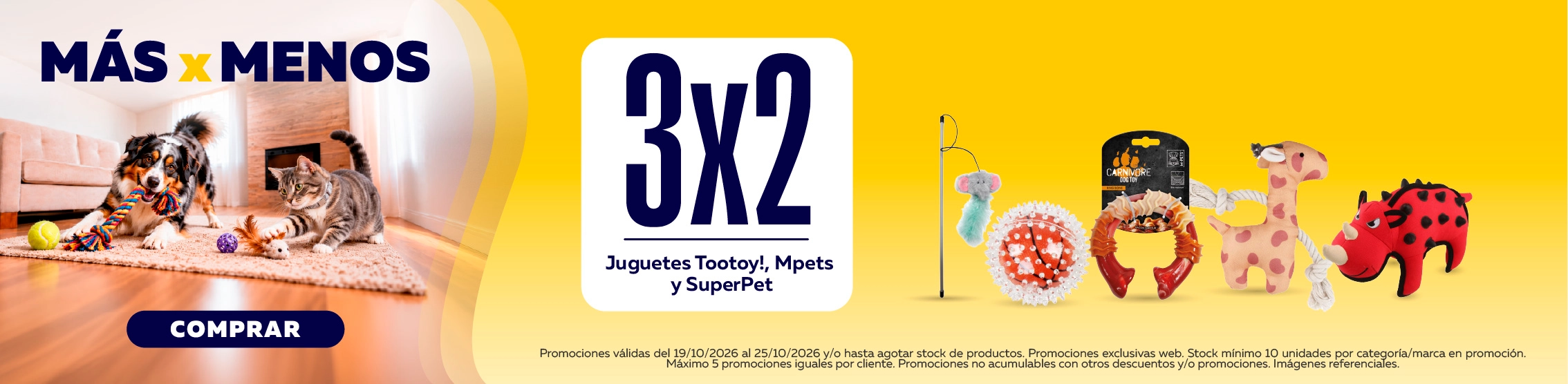 3x2 en juguetes Mpets, Tootoy! y SuperPet