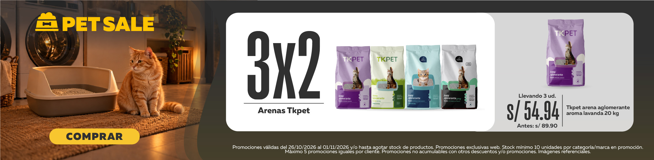 2x1 arenas Tkpet seleccionada
