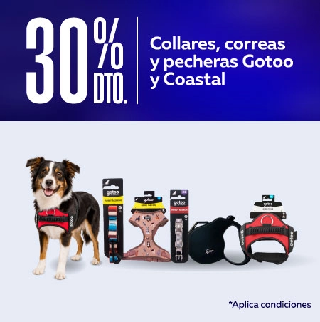 30% Gotoo y Coastal ¡30% de descuento en collares, correas y arneses Gotoo y Mpets!