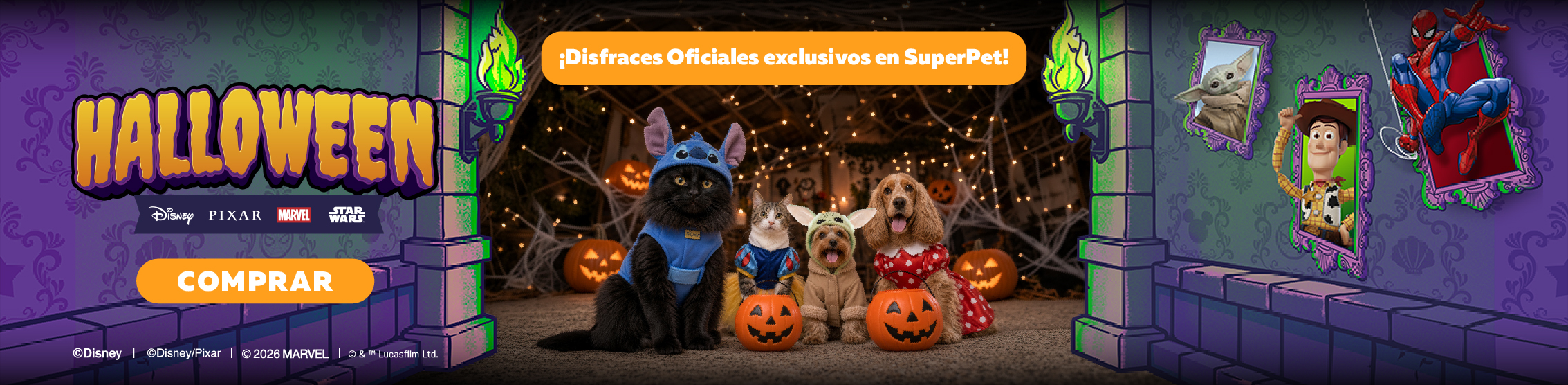 &iexcl;Disfraces oficiales de Disney exclusivos en SuperPet!