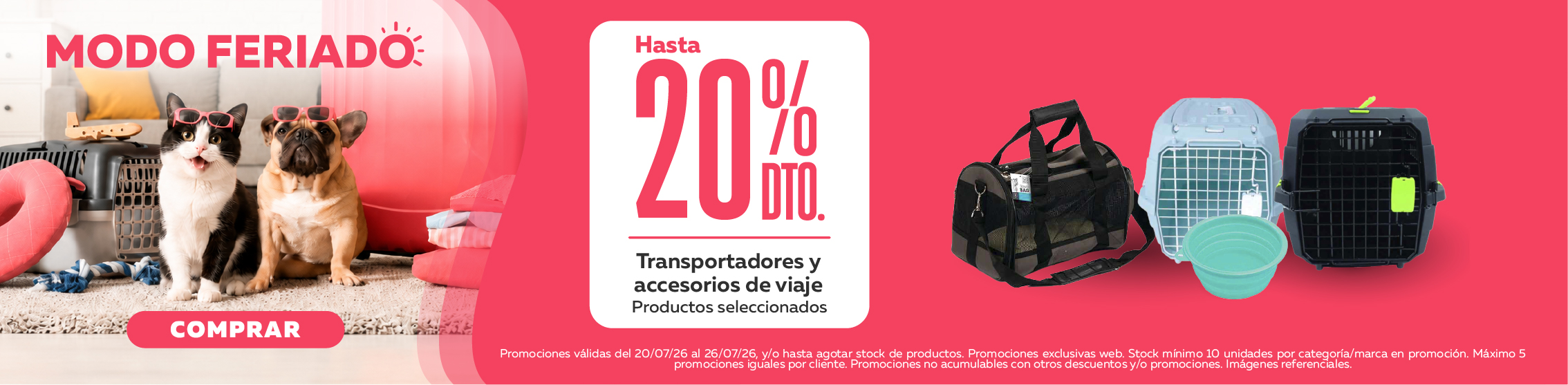 Modo Feriado transportadores