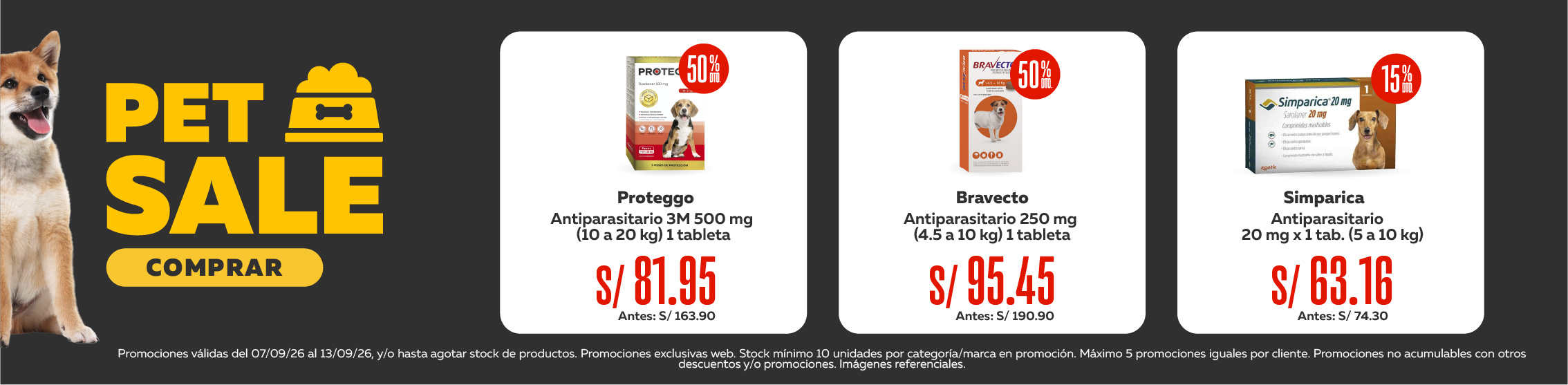 Descuento en antipulgas