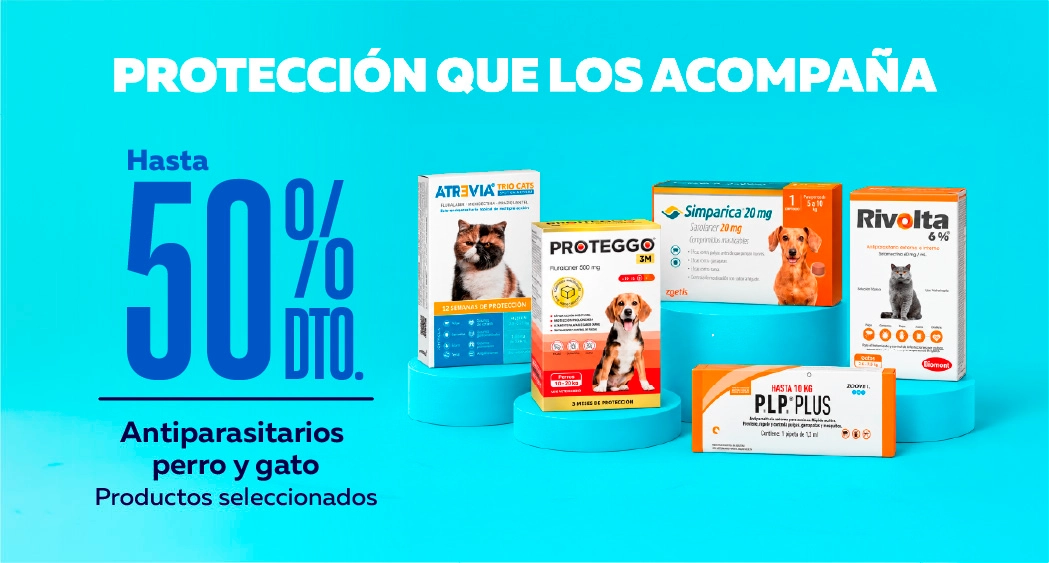 Hasta 50% de descuento en antipulgas para perro y gato