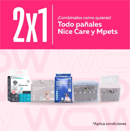 2x1 Pañales ¡2x1 en pañales Nice care y Mpets!
