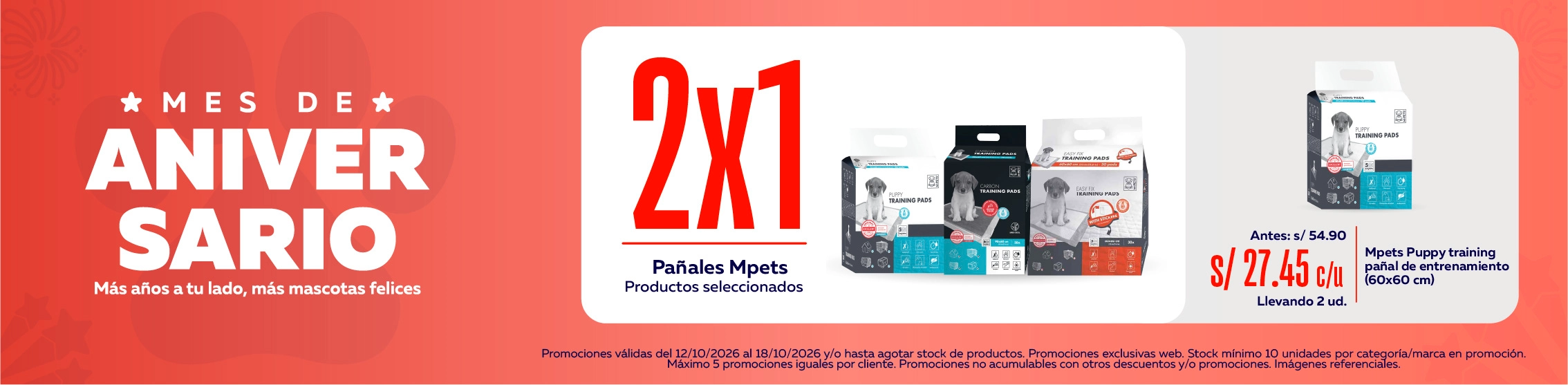 2x1 en pa&ntilde;ales Mpets seleccionados