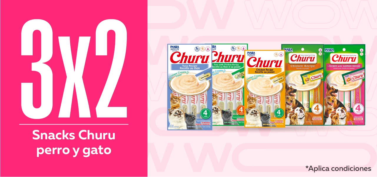 ¡3x2 en Churu para perro y gato!