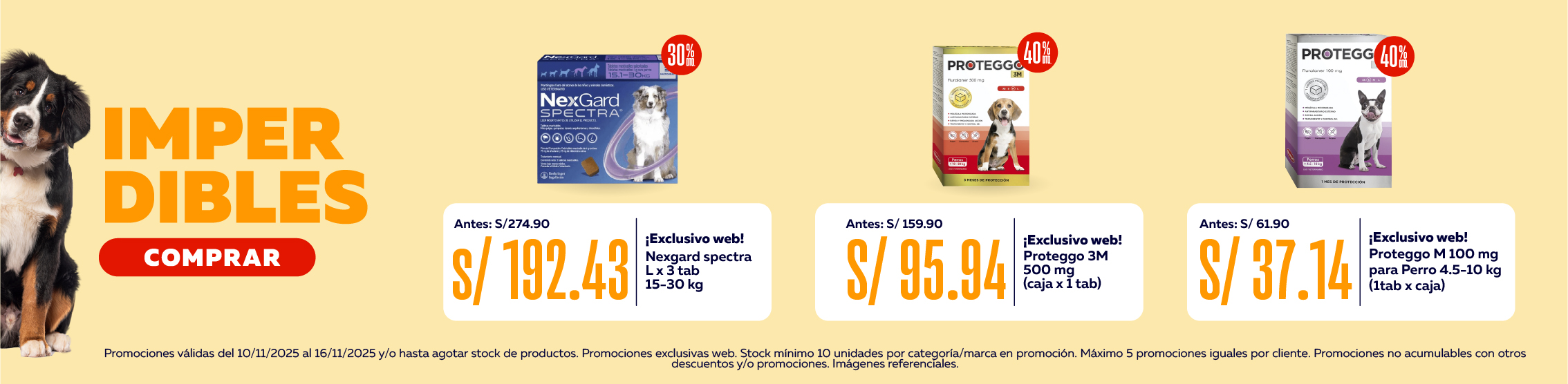 Imperdibles antipulgas