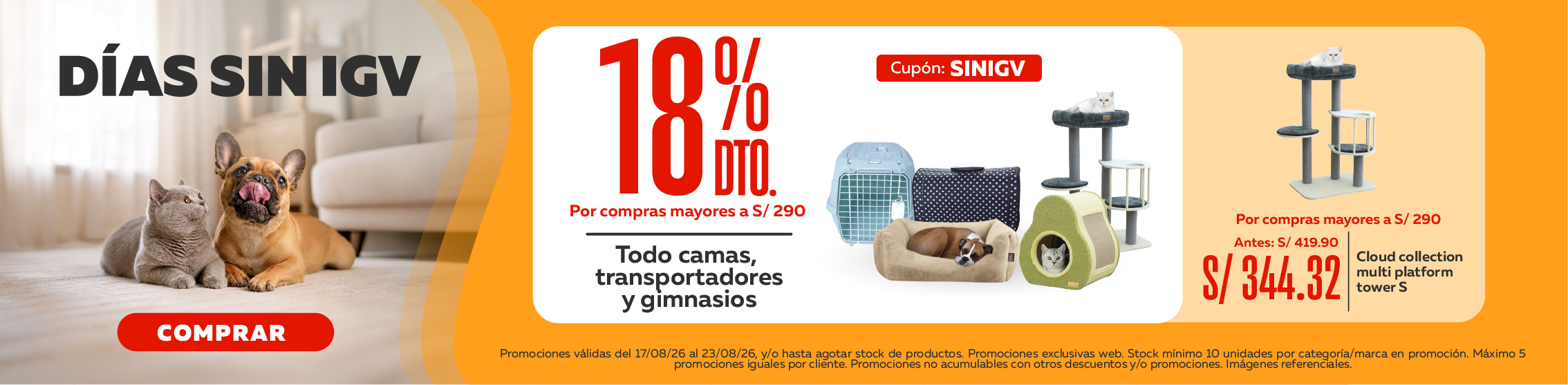 D&iacute;as sin Igv camas