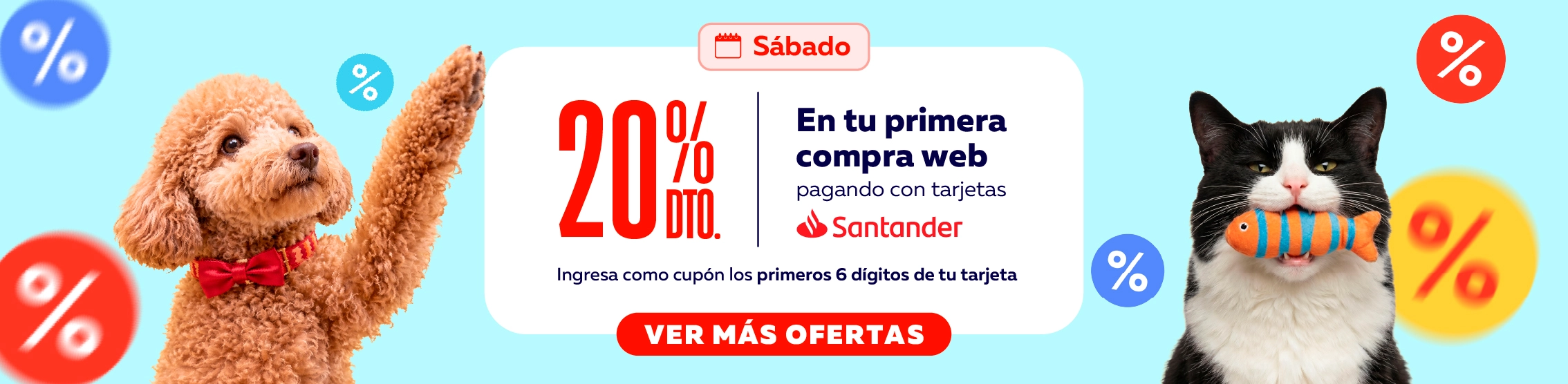 Santander: Todos los S&aacute;bados: 20% de descuento en primera compra web