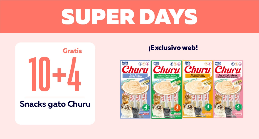 Oferta 10+4 en Snacks Churu