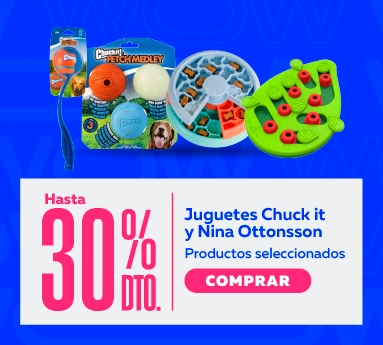 Cyber ofertas en juguetes Chuck it y Nina Ottosson