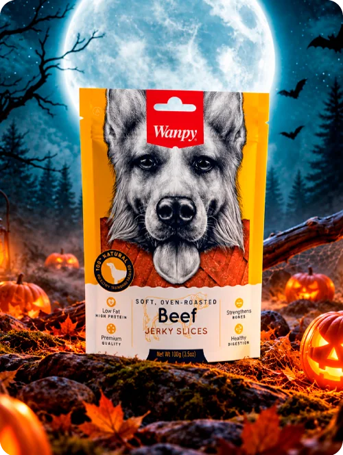 Wanpy Beef Jerky Slices 100 g, tiras de res horneadas