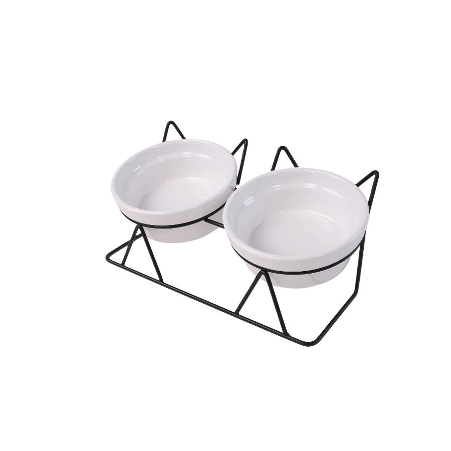 Taz&oacute;n Doble Cer&aacute;mico Para Gato Leeby 250 Ml, , large image number null