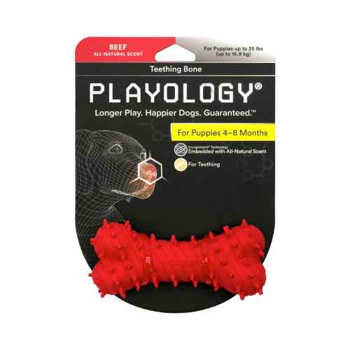 Playology Puppy Teething Bone Beef L, , large image number null