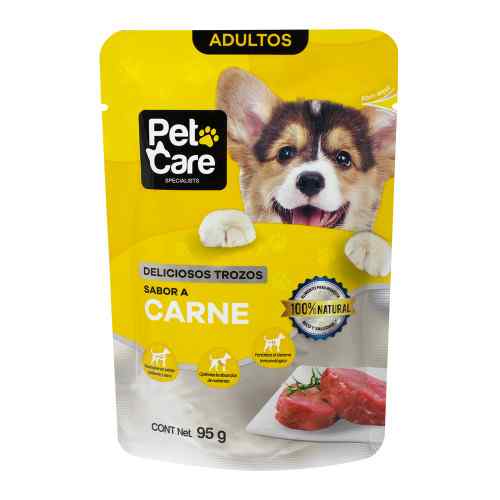 Pet Care Pouches Perro Sabor A Carne 95gr image number null
