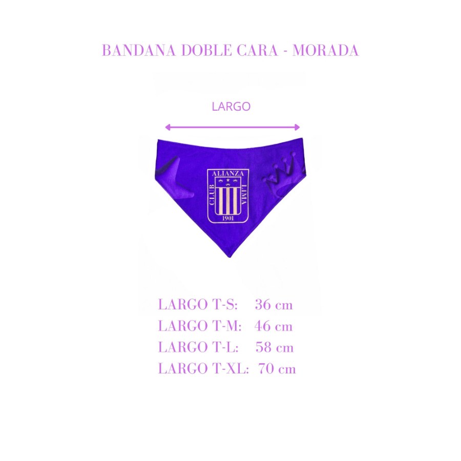 Bandana Reversible Morada Alianza Lima, , large image number null