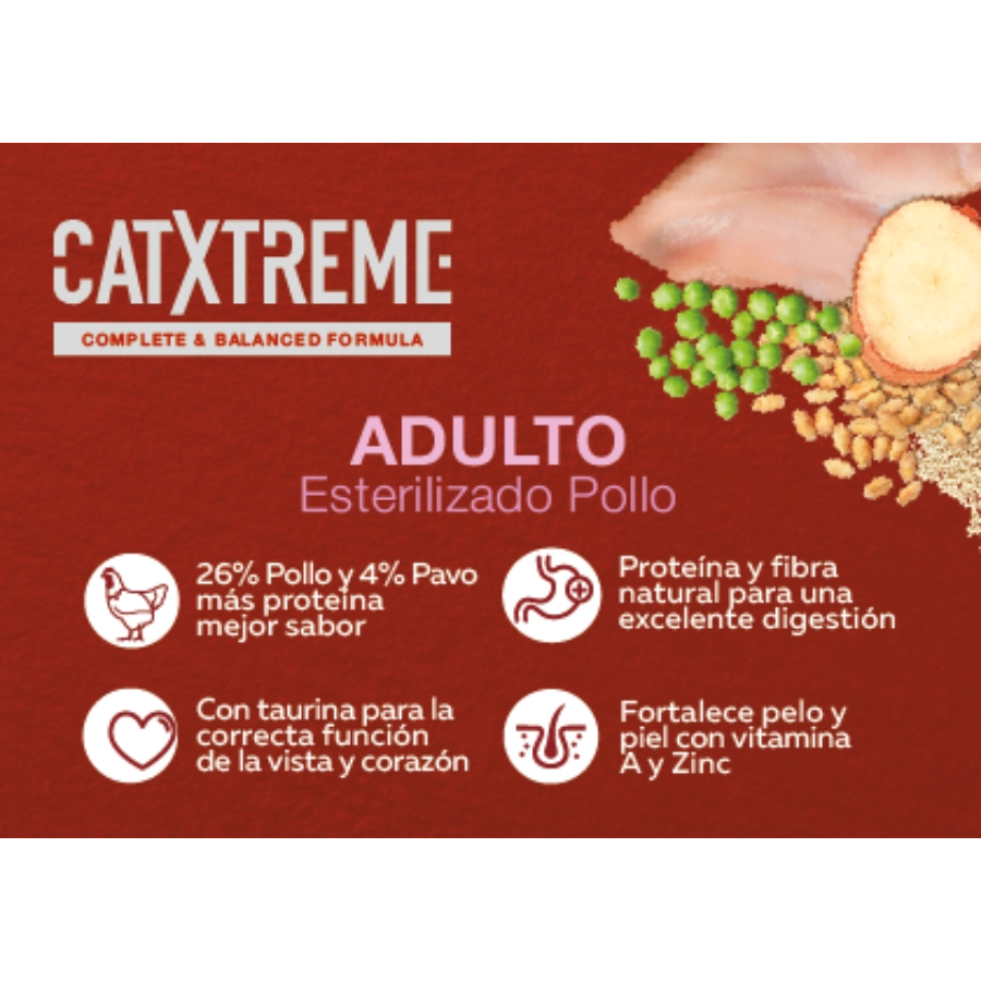 Catxtreme Adulto Esterilizado Pollo 2.5 Kg, , large image number null