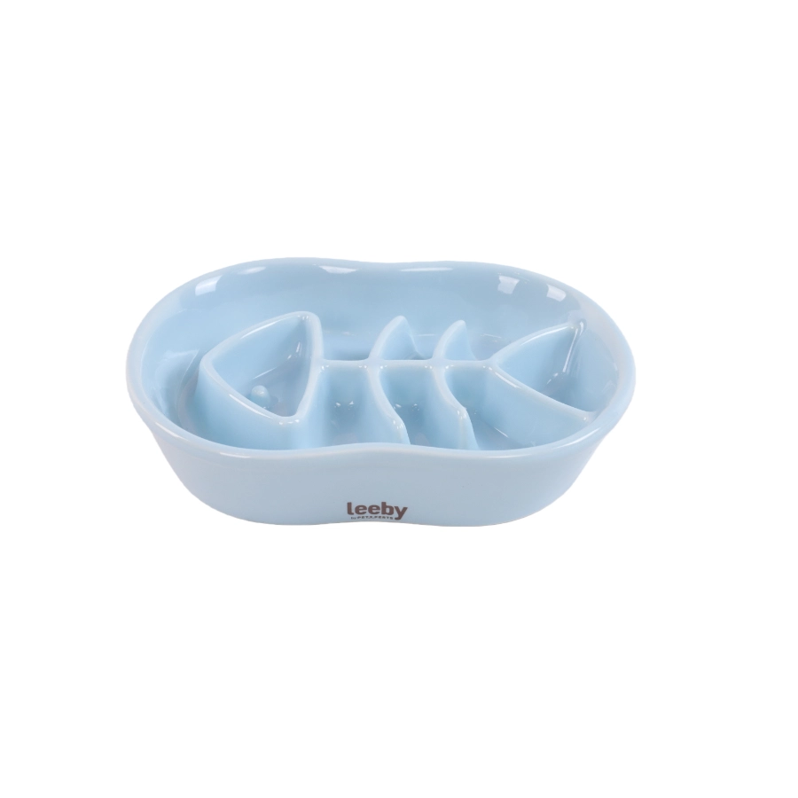 Taz&oacute;n Comedero Cer&aacute;mico Leeby Con Forma De Pez 240 Ml, , large image number null