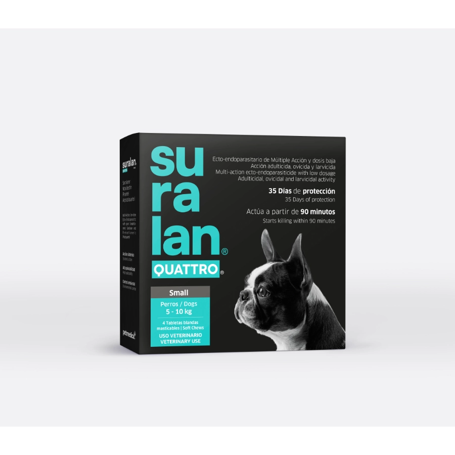 Suralan Quattro Small Antiparasitario 4 Tabs, , large image number null