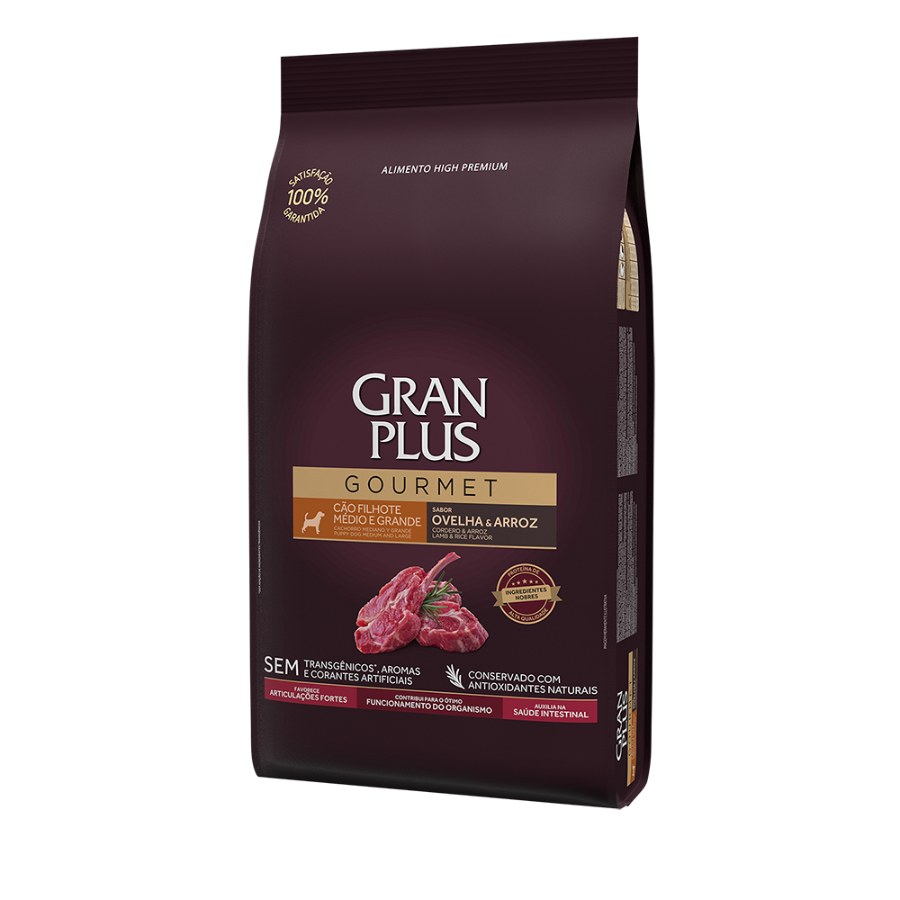 Gran Plus Gourmet Perro Cachorro Mediano Y Grande Cordero Y Arroz 15 Kg, , large image number null