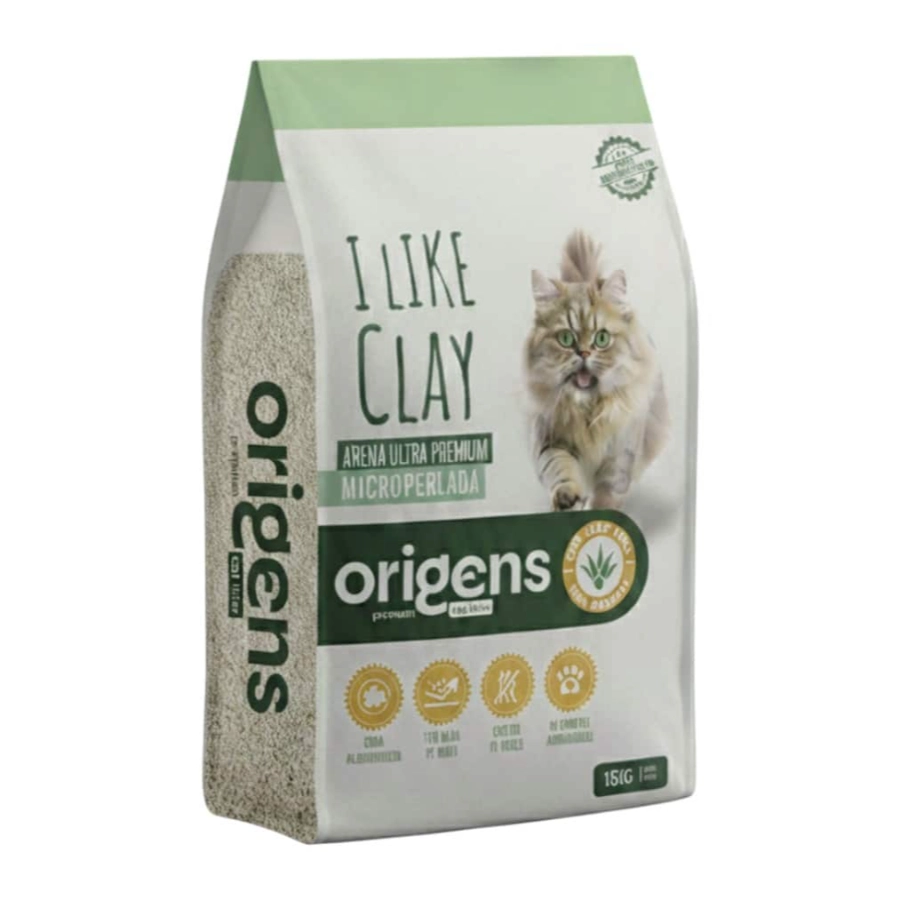 Arena Sanitaria Microperlada Origens Ultra Premium P/Gato Aroma Aloe Vera