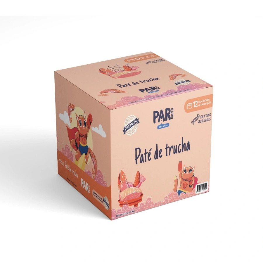 Par Pets Gato Pack Paté De Trucha 160Gr (12 Unidades), , large image number null