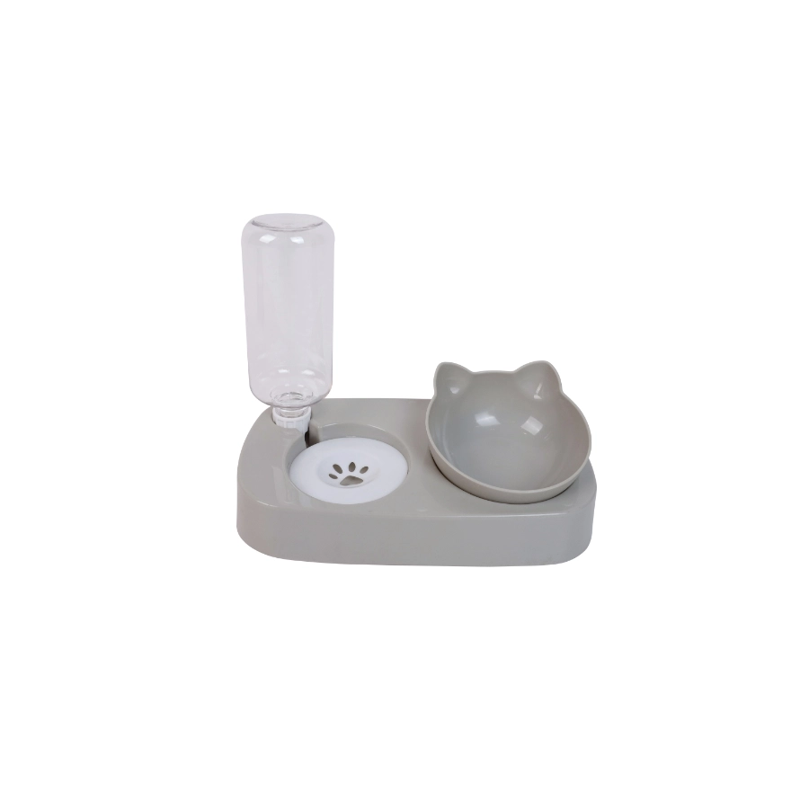 Dispensador Y Comedero Gris Leeby 500 Ml, , large image number null