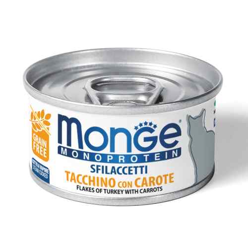 Monge Feline Adult Monoprotein Pavo y Zanahoria 80 gr image number null