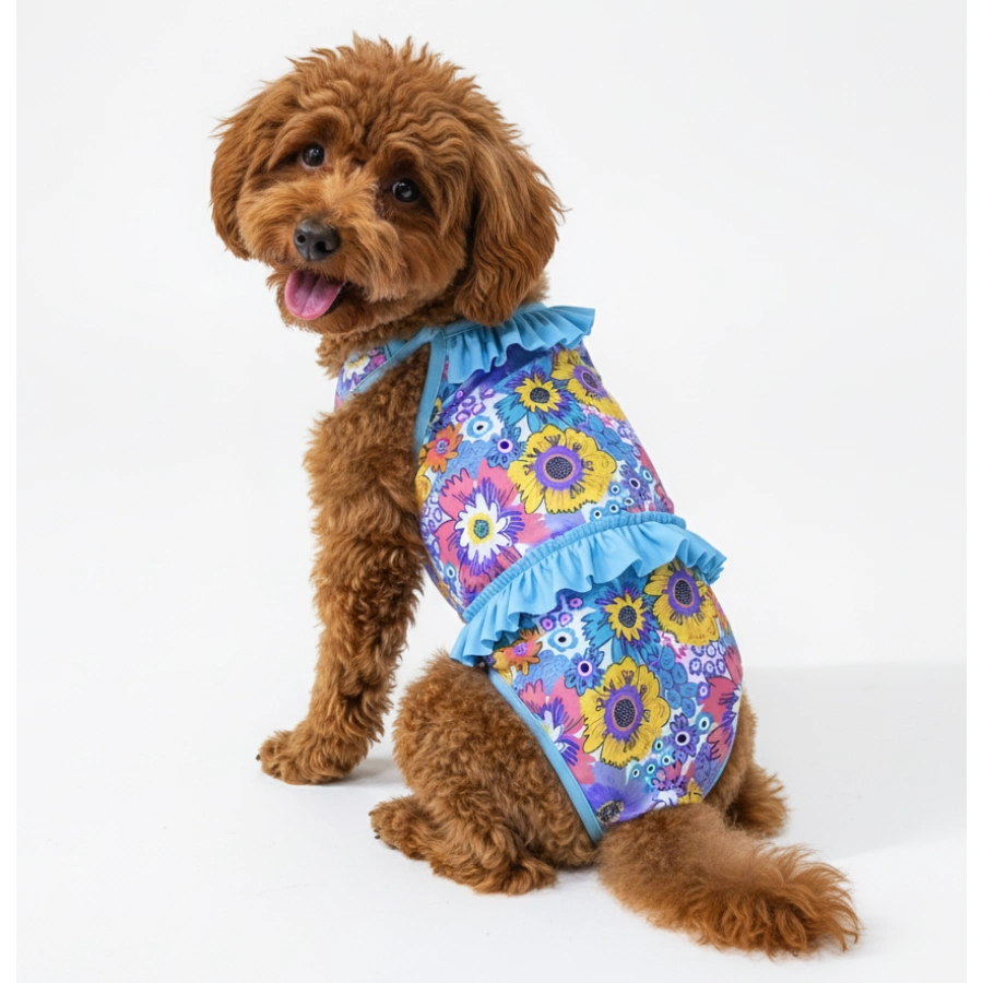 Lmb Traje De Ba&ntilde;o Swimmer Paws Flores, , large image number null